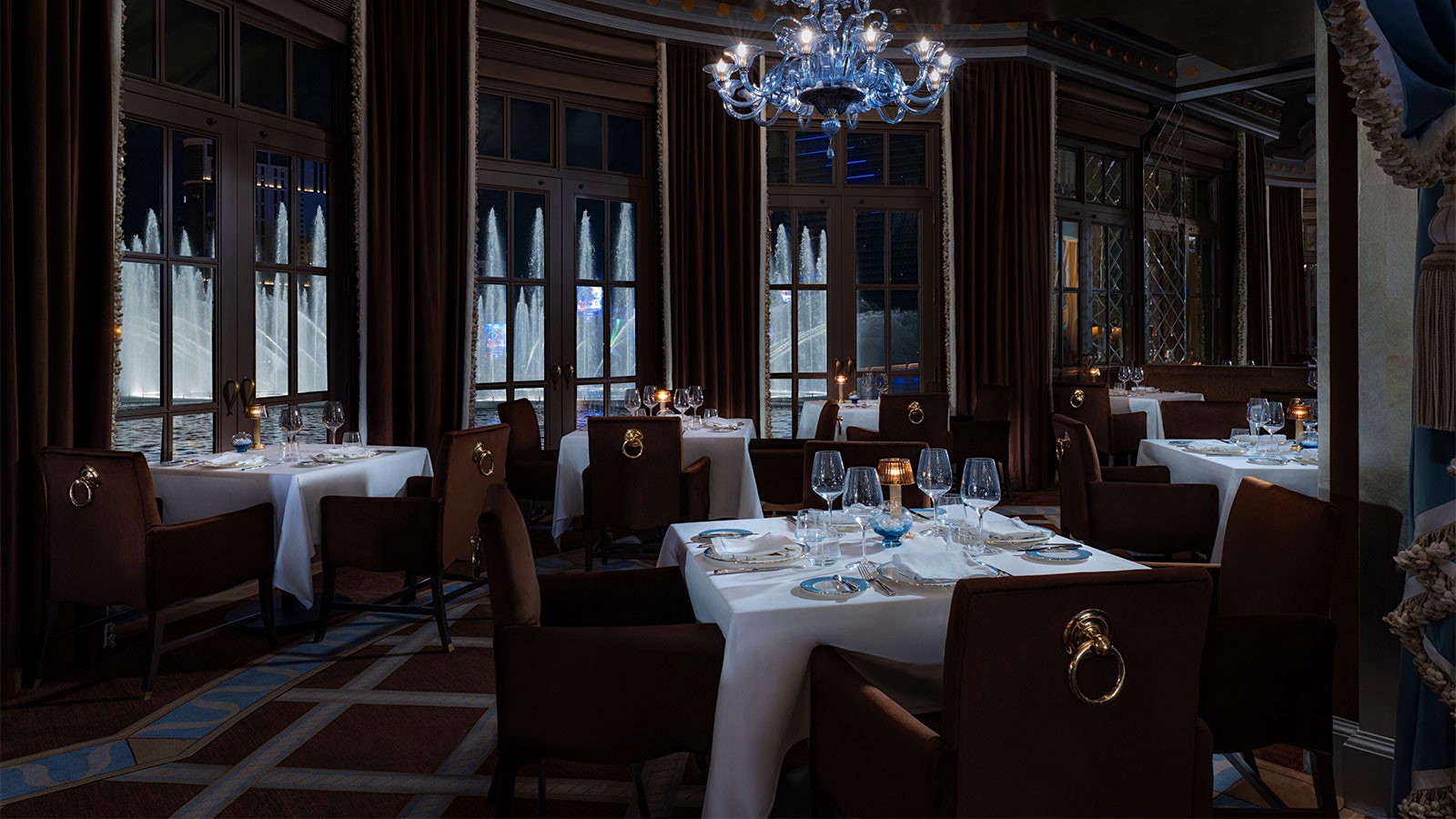 The dining room of Prime Steakhouse at the Bellagio